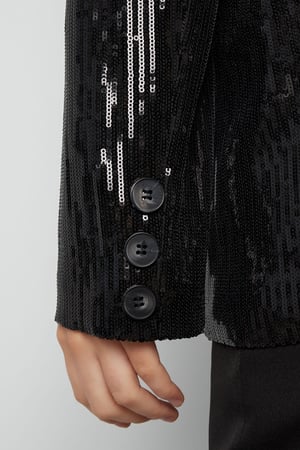 Blazer glitzernd schick - Schwarz - S h5 Bild6